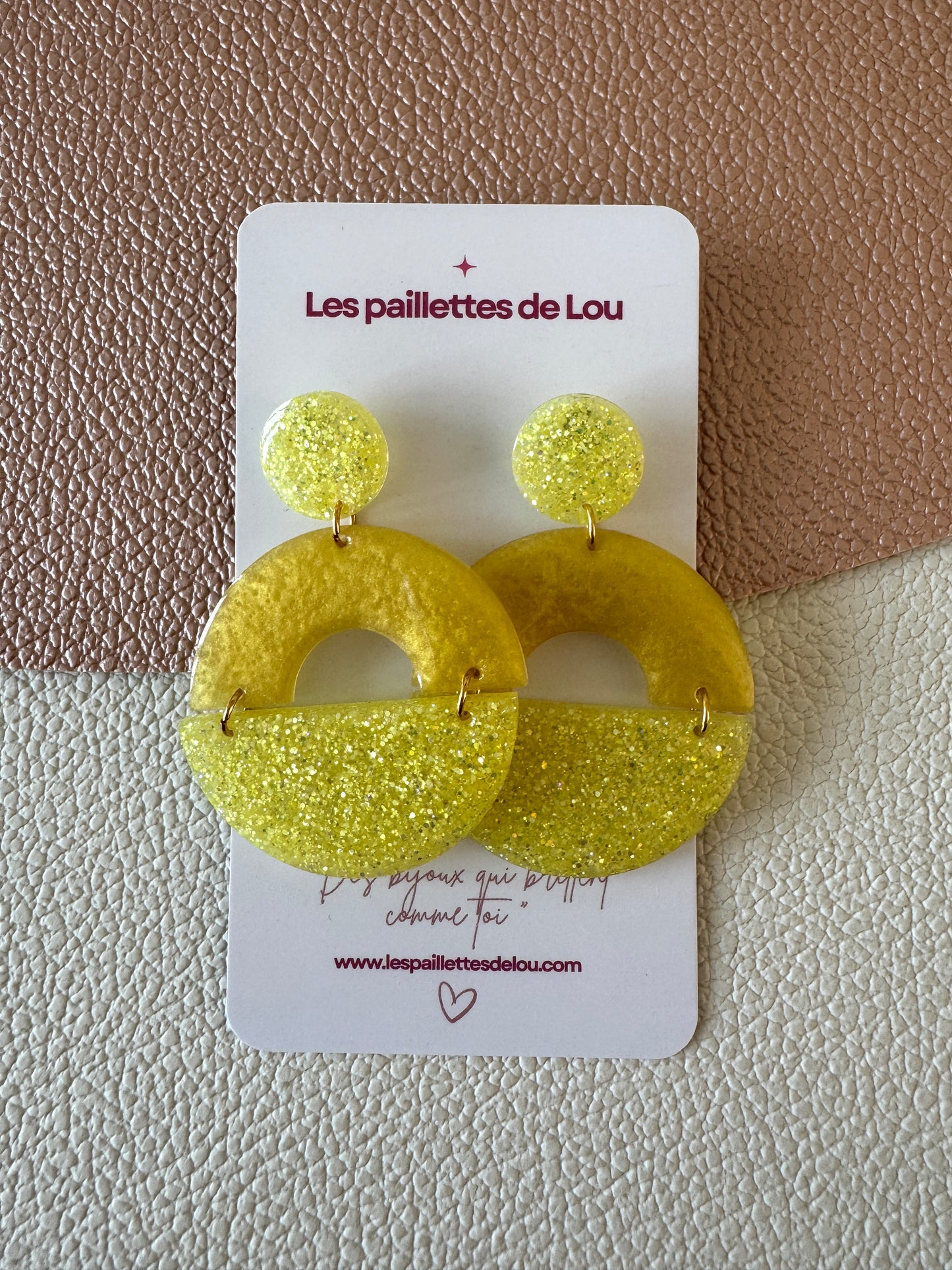Boucles d'oreilles Antigua - Jaune