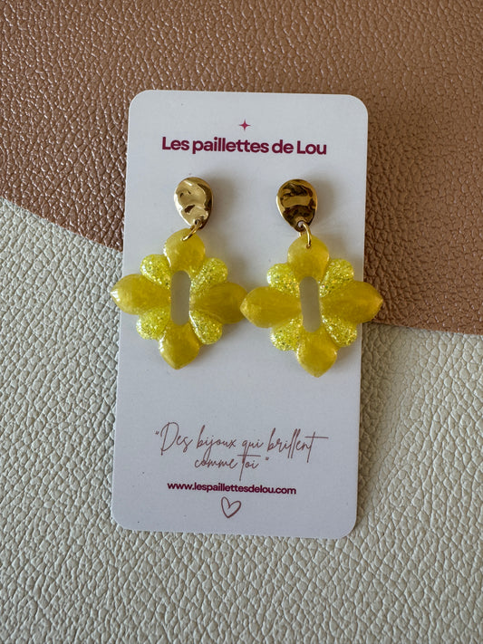 Boucles d'oreilles Cusco - jaune
