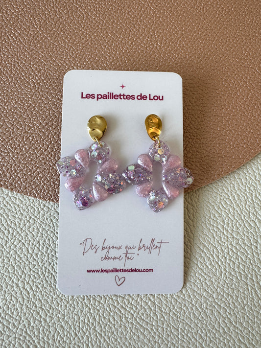 Boucles d'oreilles Cusco - violet