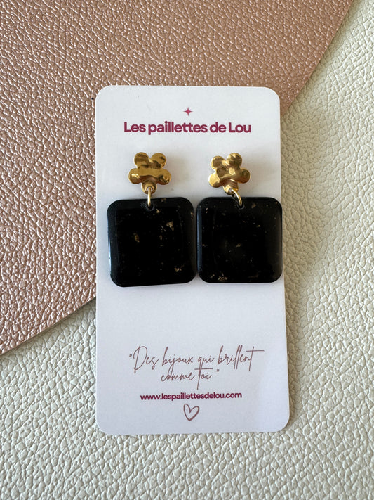 Boucles d'oreilles Queenstown - noir