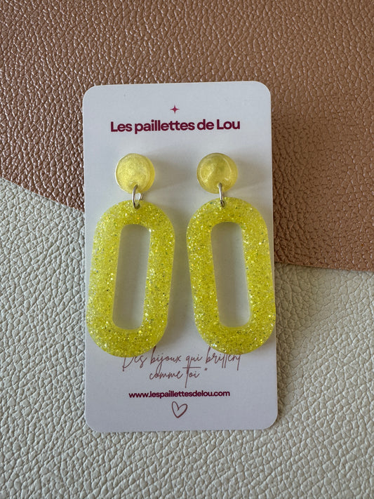 Boucles d'oreilles Stockholm - Jaune