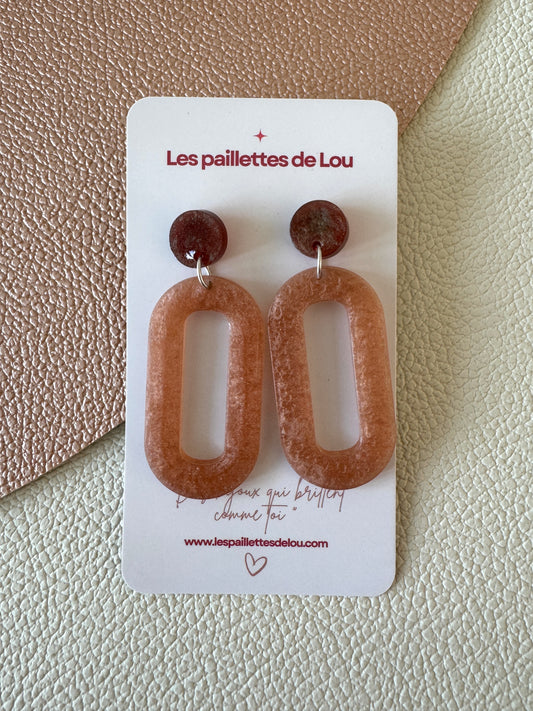 Boucles d'oreilles Stockholm - Marron