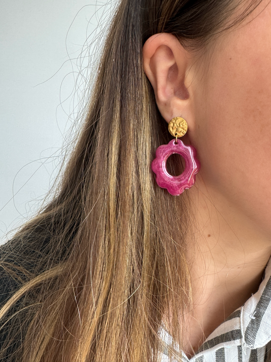 Boucles d'oreilles Havana - Fuchsia