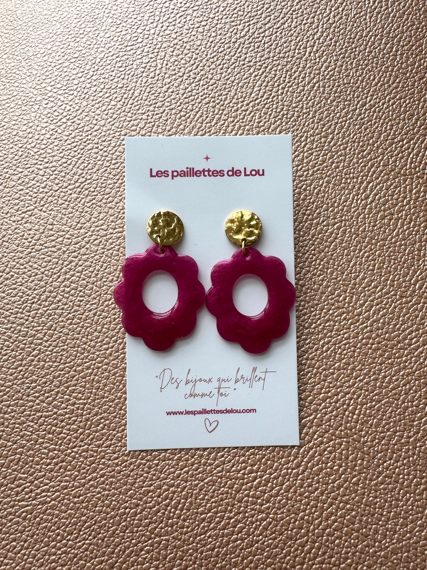 Boucles d'oreilles Havana - Fuchsia