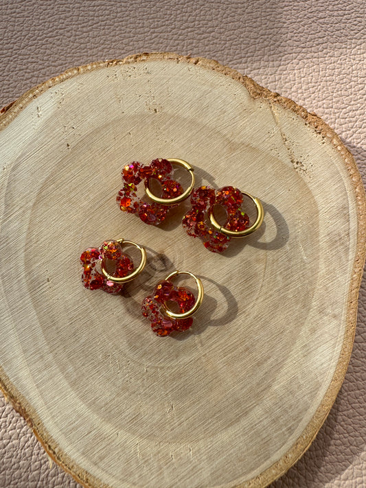 Box matchy Kuta - Paillettes rose/orange